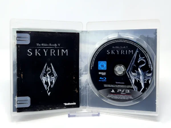 Interior del juego The Elder Scrolls V: Skyrim (ESP) para PlayStation 3 con disco y manual