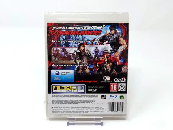 Parte trasera de Fist of the North Star: Ken's Rage (ESP) (Precintado) para PlayStation 3, edición PAL España