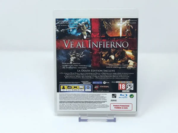 Interior del juego Dante's Inferno (ESP) (Promo) para PlayStation 3 con disco y manual