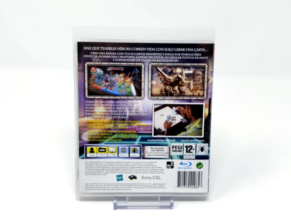 Parte trasera de The Eye of Judgment (ESP) para PlayStation 3, edición PAL España