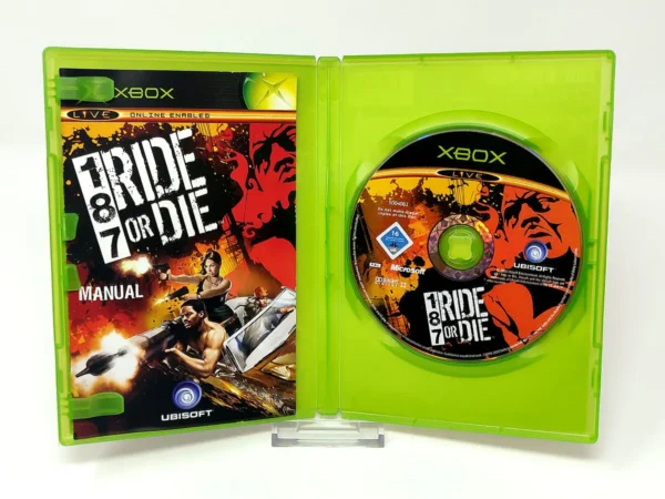 Interior del juego 187: Ride or Die (UK) para XBOX con disco y manual