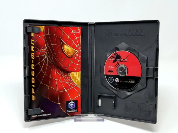 Interior del juego Spider-Man 2 (ESP) para Nintendo GameCube con disco y manual