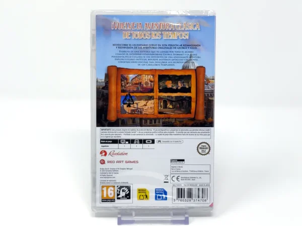 Parte trasera de Broken Sword: La Leyenda de los Templarios: Reforged (ESP) (Precintado) para Nintendo Switch, edición PAL España