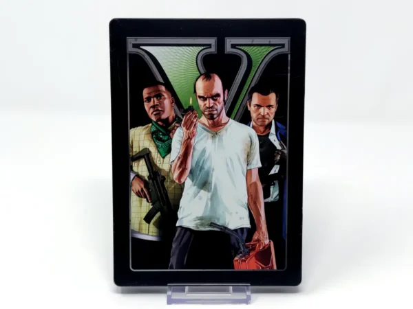 Portada de Grand Theft Auto V (ESP) (Steelbook) para XBOX 360, edición PAL España, de segunda mano