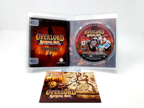 Interior del juego Overlord: Raising Hell (ESP) para PlayStation 3 con disco y manual