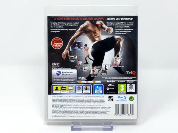 Parte trasera de UFC Personal Trainer (ESP) para PlayStation 3, edición PAL España
