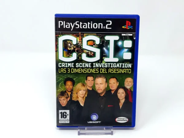 Portada de CSI: Las 3 Dimensiones del Asesinato (ESP) para PlayStation 2, edición PAL España, de segunda mano