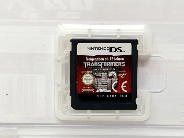 Lateral de la caja de Transformers: La Venganza de los Caídos - Autobots Version (ESP) para Nintendo DS