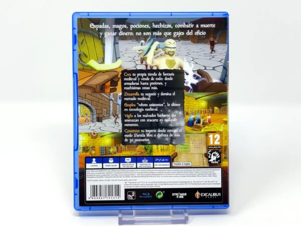 Parte trasera de Shoppe Keep (ESP) para PlayStation 4, edición PAL España