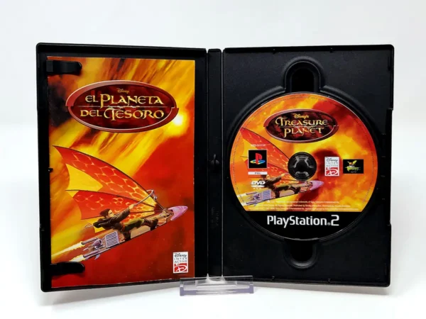 Interior del juego Disney: El Planeta del Tesoro (ESP) para PlayStation 2 con disco y manual