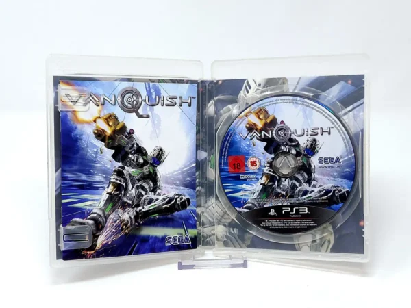 Interior del juego Vanquish (ESP) para PlayStation 3 con disco y manual