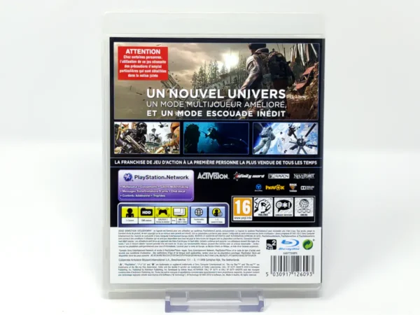 Parte trasera de Call of Duty: Ghosts (FRA) para PlayStation 3, edición PAL Francia