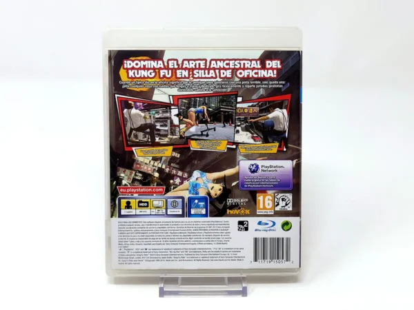Parte trasera de Kung Fu Rider (ESP) para PlayStation 3, edición PAL España