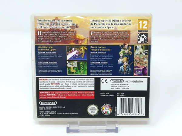 Parte trasera de Golden Sun: Dark Dawn (ESP) para Nintendo DS