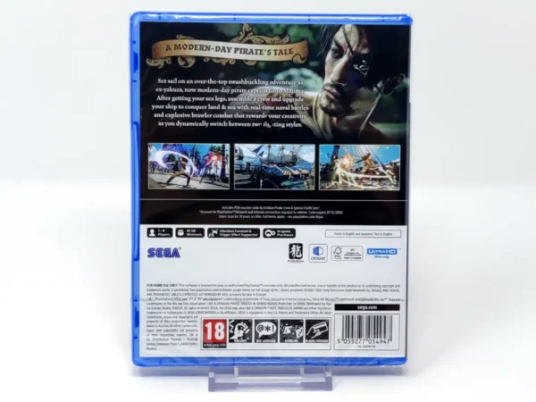 Parte trasera de Like a Dragon: Pirate Yakuza in Hawaii (EUR) (Precintado) para PlayStation 5, edición PAL EUR
