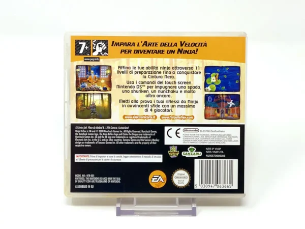 Parte trasera de Ninja Reflex (ITA) para Nintendo DS, edición PAL Italia
