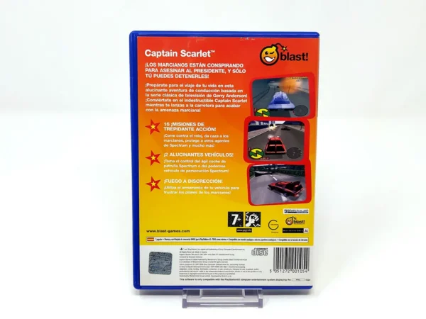 Parte trasera de Captain Scarlet (ESP) (Rebajado) para PlayStation 2, edición PAL España