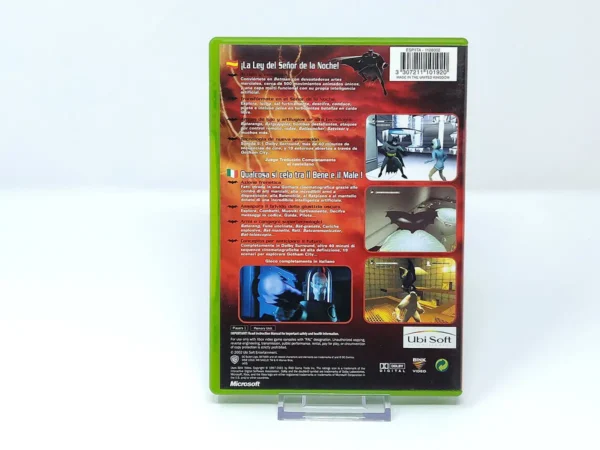 Interior del juego Batman: Vengeance (ESP) para XBOX con disco y manual