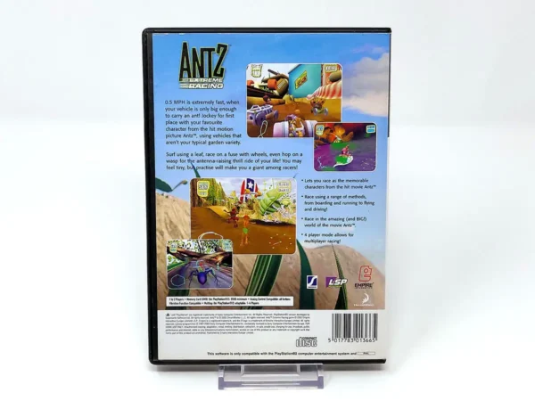 Parte trasera de Antz  Extreme Racing (UK) (Versión 2) para PlayStation 2, edición PAL UK