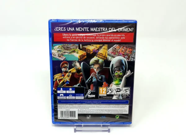 Parte trasera de Evil Genius 2: World Domination (ESP) (Precintado) para PlayStation 4, edición PAL España