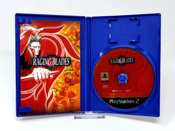 Interior del juego Raging Blades (ESP) para PlayStation 2 con disco y manual