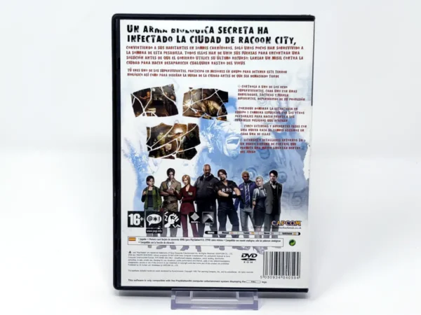 Parte trasera de Resident Evil: Outbreak (ESP) (Rebajado) para PlayStation 2, edición PAL España