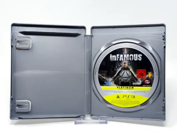 Interior del juego inFamous (ESP) (Platinum) (Rebajado) para PlayStation 3 con disco y manual