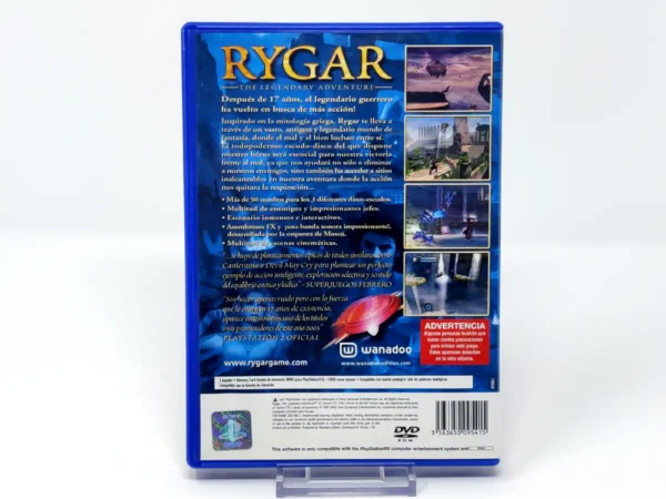 Parte trasera de Rygar: The Legendary Adventure (ESP) para PlayStation 2, edición PAL España