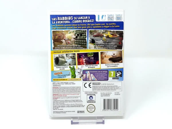 Parte trasera de Rabbids Mi Caaasa!!! (ESP) para Nintendo Wii, edición PAL España