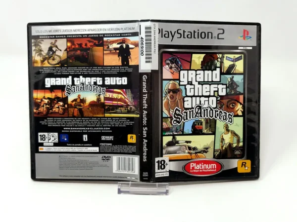 Grand Theft Auto: San Andreas (ESP) (Platinum) (Carátula) (Rebajado) para PlayStation 2, edición PAL España, de segunda mano