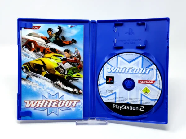Interior del juego Whiteout (ESP) para PlayStation 2 con disco y manual