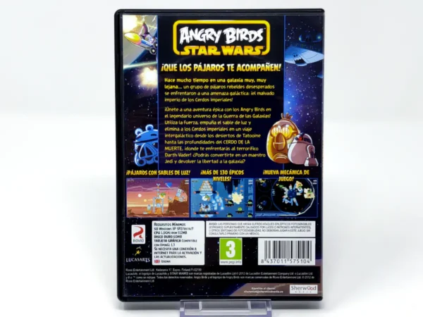 Parte trasera de Angry Birds: Star Wars (ESP) para PC, edición PAL España