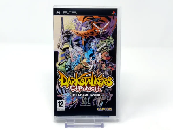 Portada de Darkstalkers Chronicle: The Chaos Tower (ESP) para PSP, edición PAL España, de segunda mano