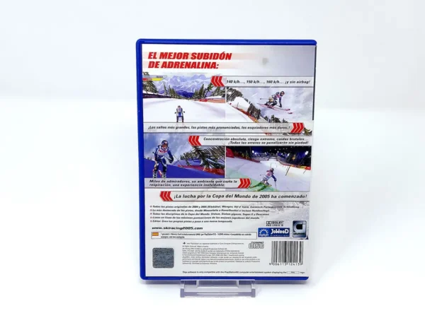 Parte trasera de Ski Racing 2005 (ESP) para PlayStation 2, edición PAL España