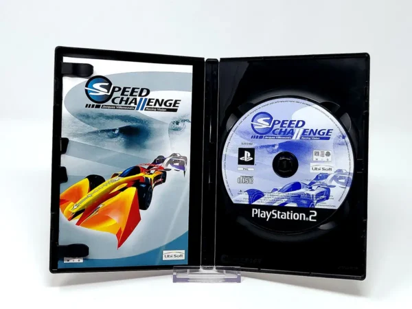 Interior del juego Speed Challenge: Jacques Villeneuve's Racing Vision (FRA) para PlayStation 2 con disco y manual