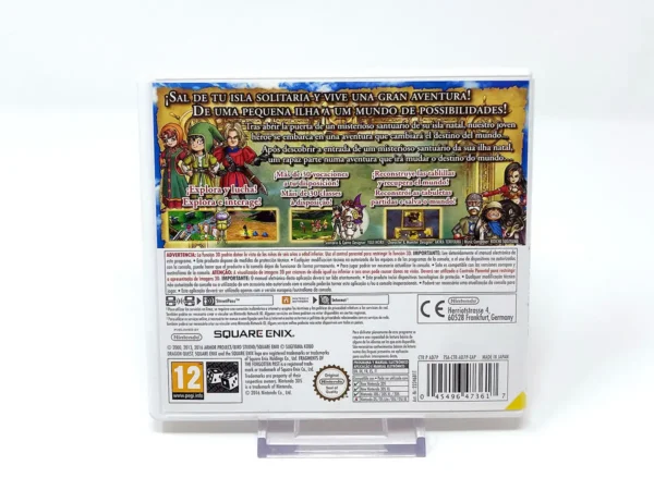 Parte trasera de Dragon Quest VII: Fragmentos de un mundo olvidado (ESP) para Nintendo 3DS, edición PAL España