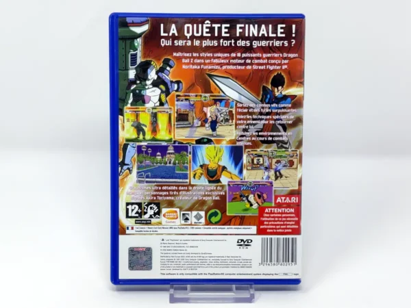 Parte trasera de Super Dragon Ball Z (FRA) para PlayStation 2, edición PAL Francia