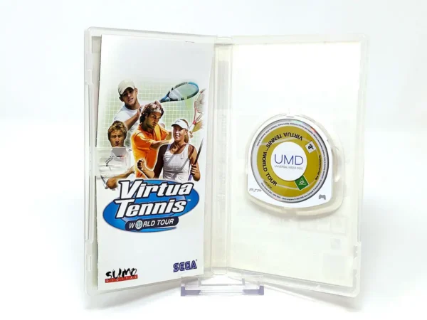 Interior del juego Virtua Tennis: World Tour (ESP) para PSP con disco y manual