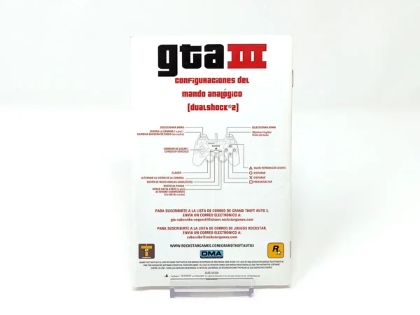 Grand Theft Auto III (ESP) (v1) (Manual) para PlayStation 2, edición PAL España, de segunda mano