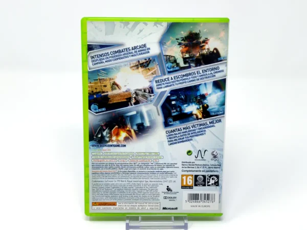 Parte trasera de Bodycount (ESP) para XBOX 360, edición PAL España