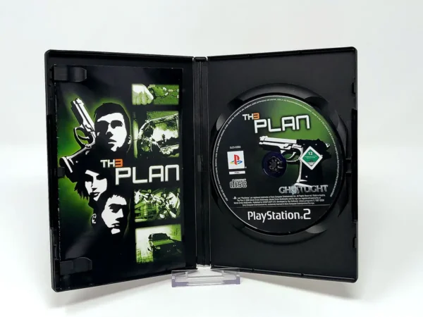 Interior del juego Th3 Plan (POR) para PlayStation 2 con disco y manual