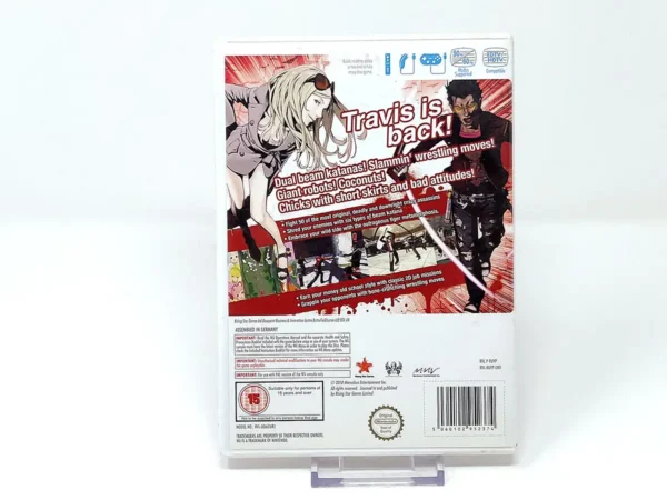 Parte trasera de No More Heroes 2: Desperate Struggle (UK) para Nintendo Wii, edición PAL UK