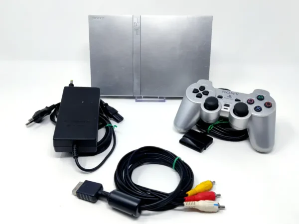 Sony Playstation 2 Slim Plata (Consola) (SCPH-70004) para PlayStation 2, edición PAL España, de segunda mano