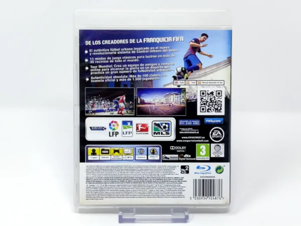 Parte trasera de FIFA Street (ESP) para PlayStation 3, edición PAL España