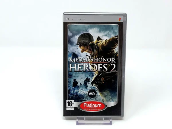 Portada de Medal of Honor: Heroes 2 (ESP) (Platinum) para PSP, edición PAL España, de segunda mano