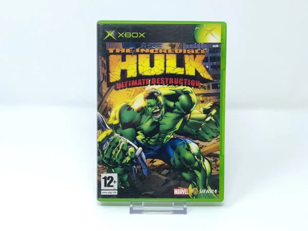 Portada de The Incredible Hulk: Ultimate Destruction (ESP) para XBOX, edición PAL España, de segunda mano