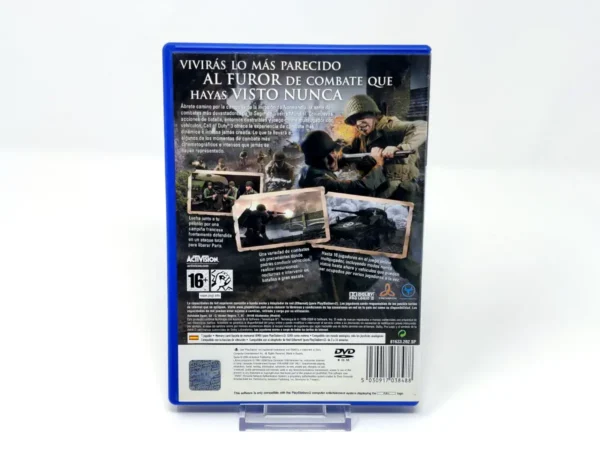 Parte trasera de Call of Duty 3 (ESP) para PlayStation 2, edición PAL España