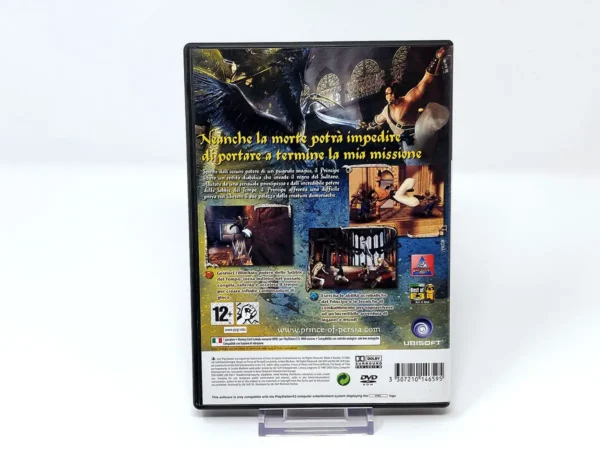Parte trasera de Prince of Persia: Le Sabbie del Tempo (ITA) para PlayStation 2, edición PAL Italia