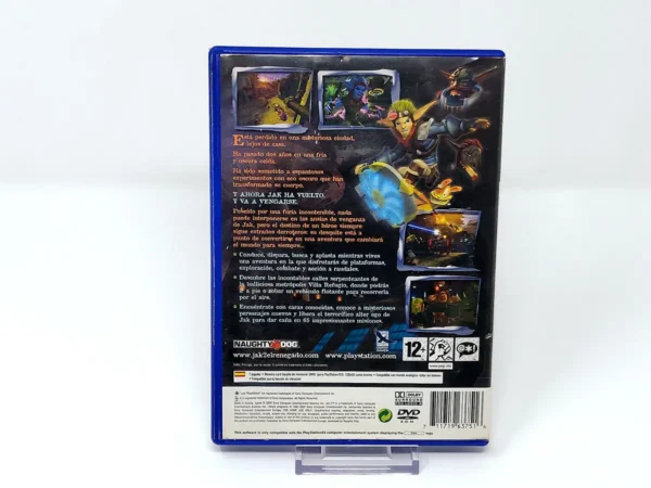 Parte trasera de Jak II: El Renegado (ESP) para PlayStation 2, edición PAL España