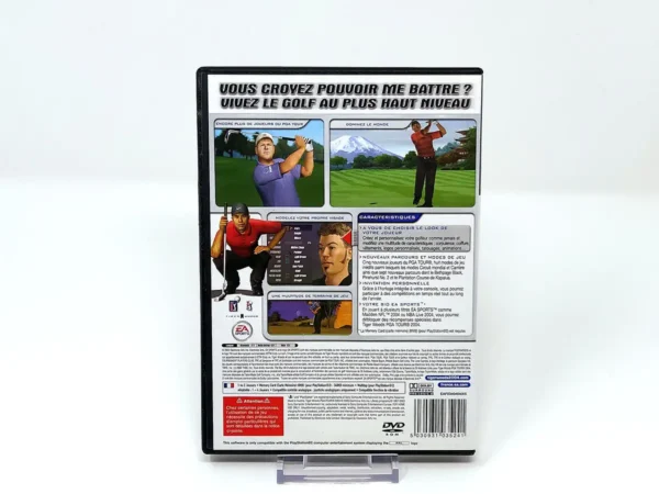 Parte trasera de Tiger Woods PGA Tour 2004 (FRA) para PlayStation 2, edición PAL Francia